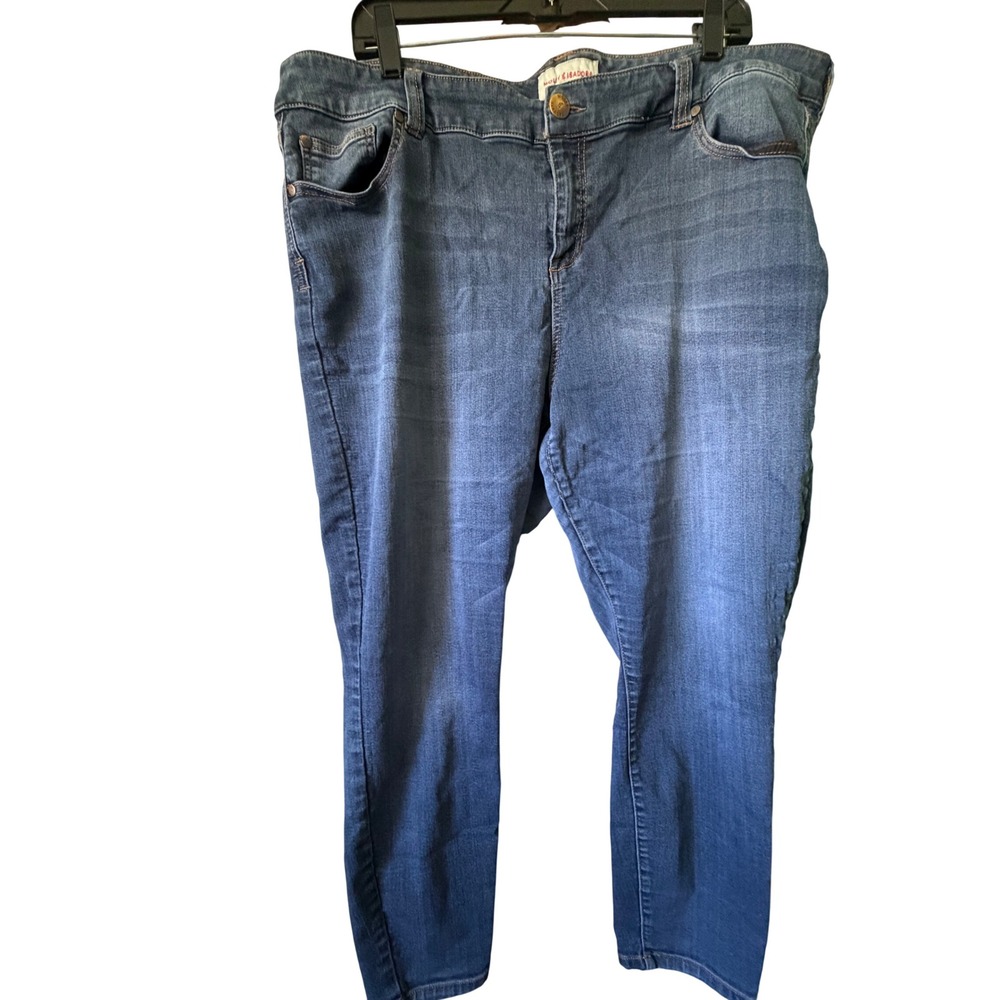 Molly‎ & Isadora Skinny Jeans Womens 22 Blue Medium Wash High Rise Stretch